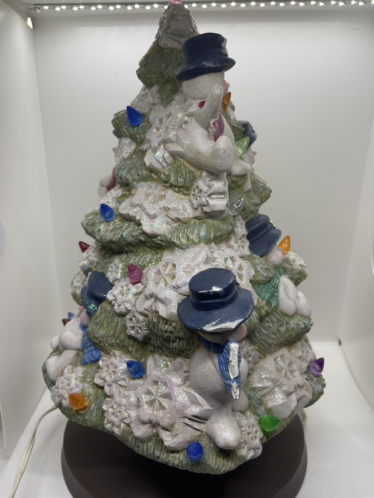 16" Lighted Ceramic Christmas Tree eBay