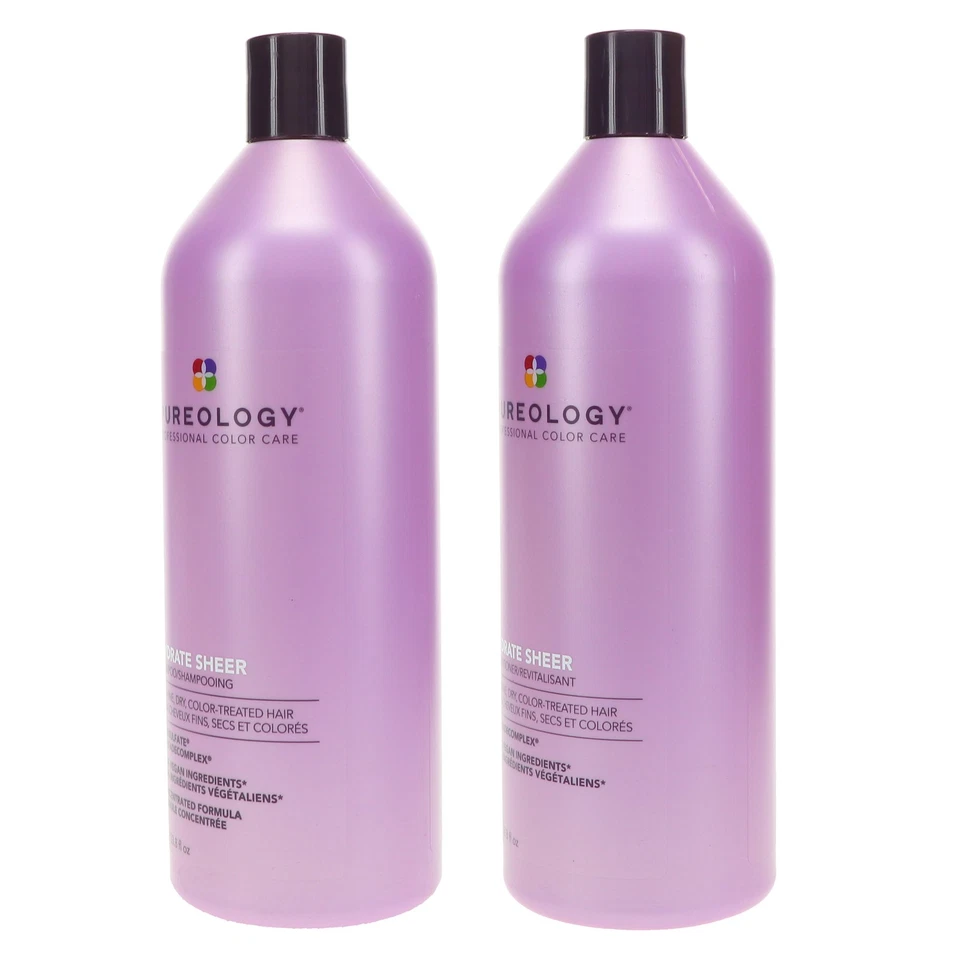 Champú Pureology Hydrate Sheer 33,8 oz e hidrate acondicionador transparente 33,8 oz Foto 2 de 4