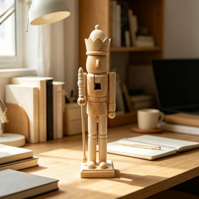 38 cm Kiefer für Nussknacker Statue für Weihnachtsdeko für Regal Tischaufstel