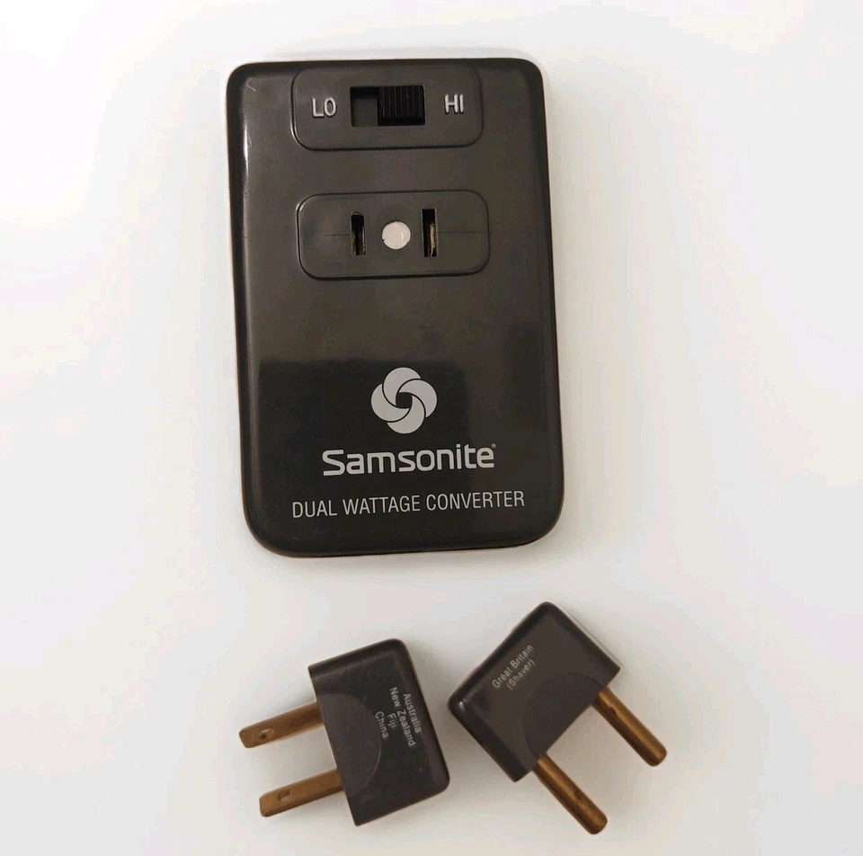 🔌Samsonite Travel Dual Wattage Converter Adaptor Plug Kit With Pouch Electric - Image 4 of 4