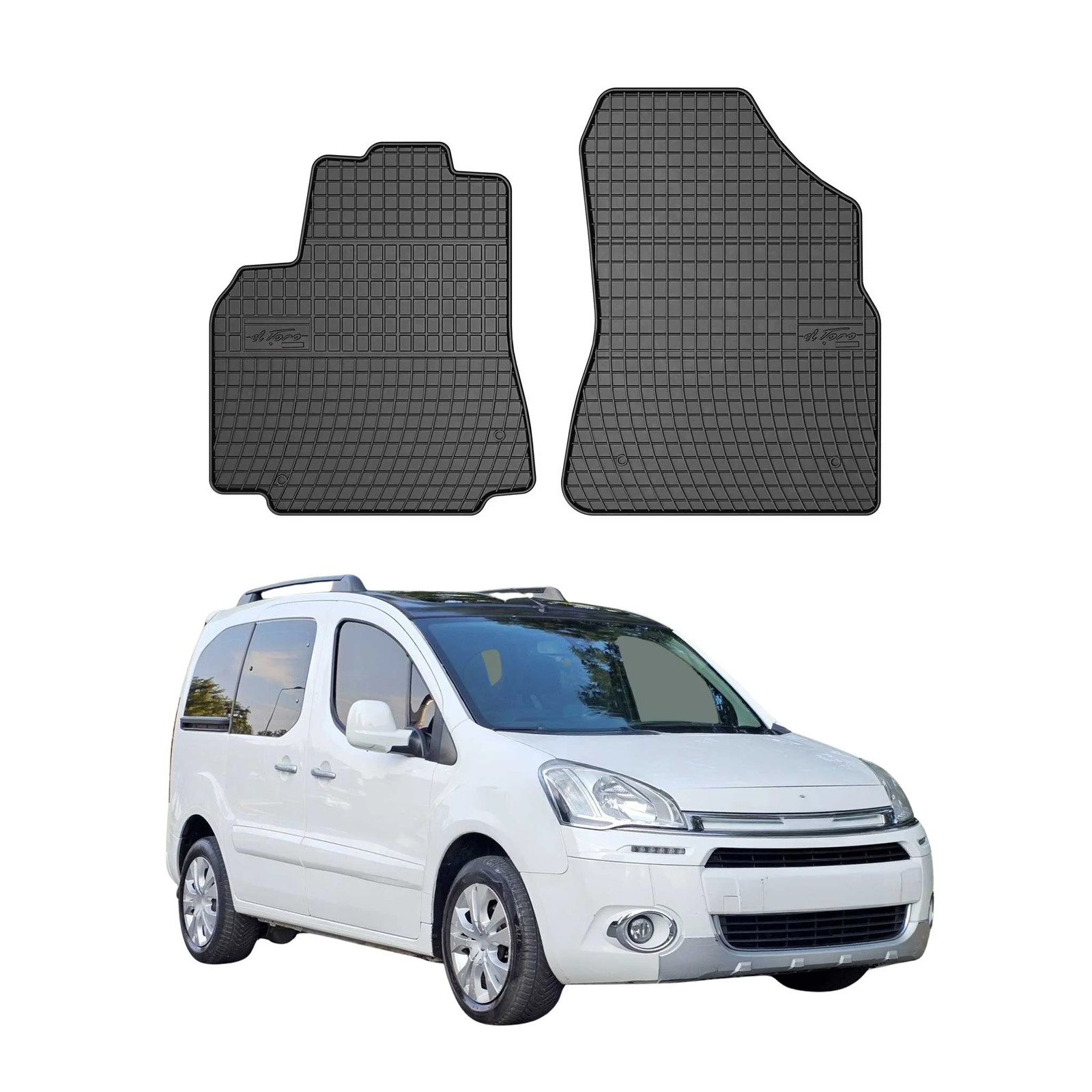Tapis de sol Citroën Berlingo 2008-2018 caoutchouc noir accessoire voiture