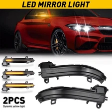 Yellow LED Side Mirror Lights Turn Signal For 13-18 BMW 4 Series F32 F33 F36 F82
