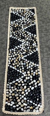 Pebble Foot Acupressure Stone Path for Home Wellness Walkway Rug Roll Up 58x15IN