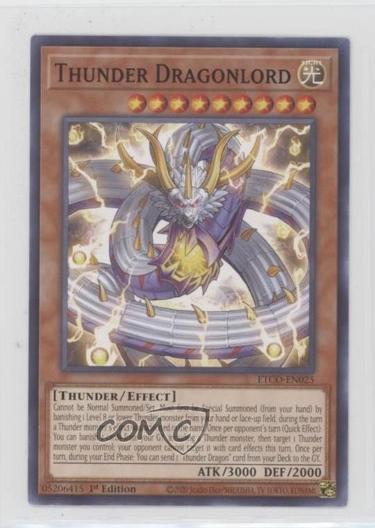 Thunder Dragonlord 1st Ed. YuGiOh Eternity Code #ETCO-EN025