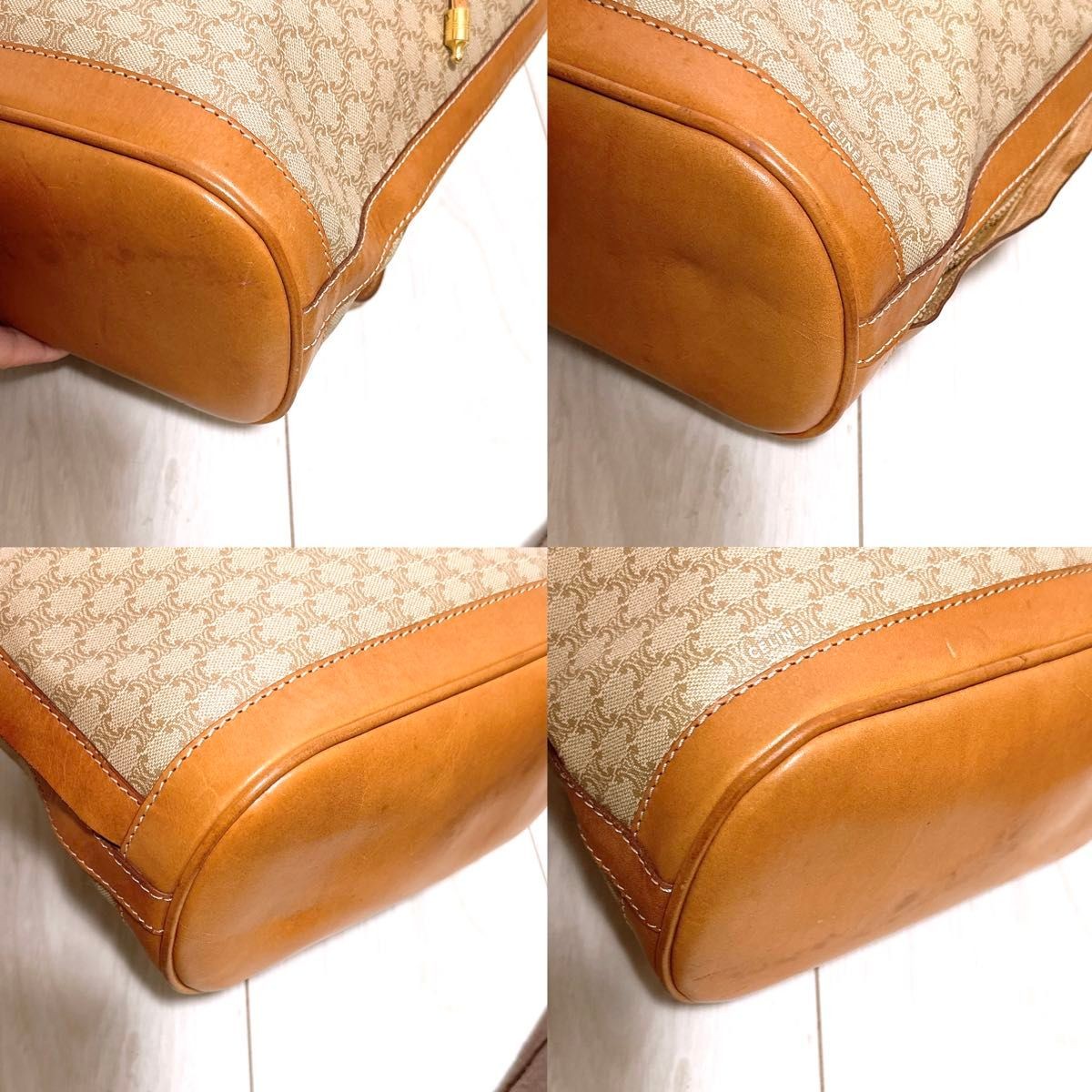 CELINE Macadam Pattern PVC Drawstring Shoulder Ba… - image 7