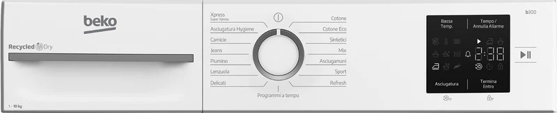 Asciugatrice Pompa di Calore 10 KG BEKO Classe D Asciuga Biancheria Bianco, fotografia 4 di 7