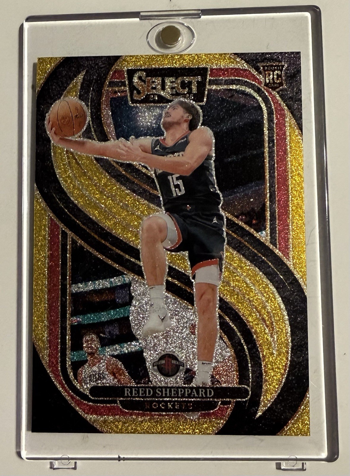 2024-25 Panini Select Reed Sheppard #181 Rookie Prizm Premier Level Gold Glitter