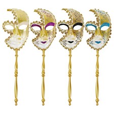 Unisex Venetian Phantom of the Opera Handheld Masquerade Mask Cos Carnival Party
