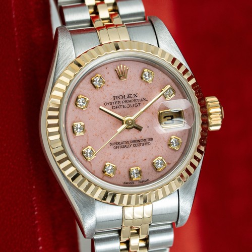 Rolex Lady-Datejust 26mm 2003 Box & Papers Factory Coral Stone...