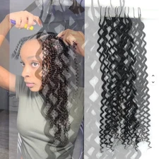Feather Tip Crochet Hair Kinky Curly Feathering Crochet Braid Hair Extension