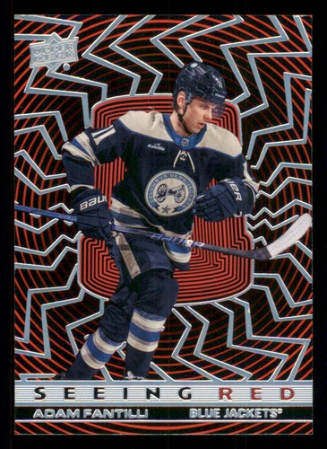 Adam Fantilli [Silver Spectrum] #SR-96 2023 Upper Deck Seeing Red card