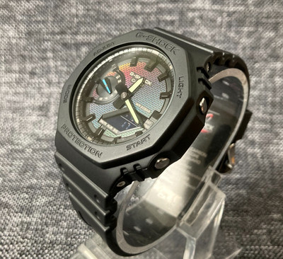 CASIO G SHOCK GA-2100RW-1A BLACK RAINBOW LIMITED MODEL WR 200M BRANDNEU