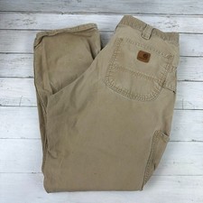 Carhartt Mens Carpenter Pants B151 DKH 34x30 brown Work Grunge utility 32x27.5