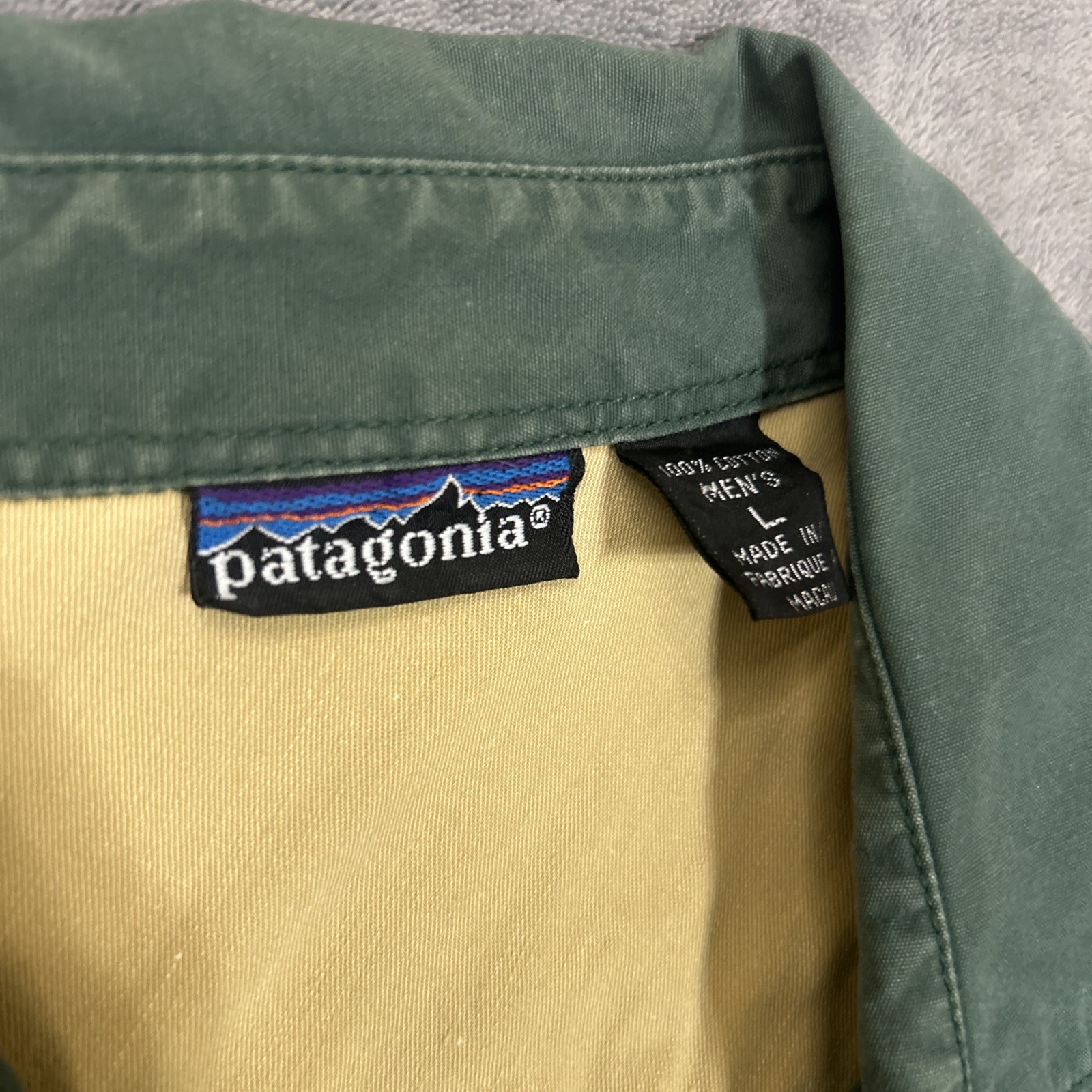 Vintage 90s Patagonia Shirt Mens Large Green Long Sleeve Canvas Oversized 52211 thumbnail 9