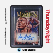 2023 TOPPS FINEST #MA-LJ LARRY JOHNSON MASTERS AUTO BLACK REFRACTOR /25