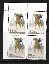 USA SC # 2818 Buffalo Soldiers  - Plate Number BLK4  .MNH