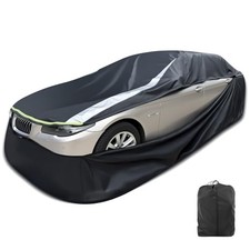 Full Enclosed Car Cover Fit Jeep Wrangler 2 Door 1987-2025 JK JL CJ YJ TJ Black