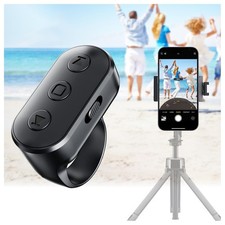 Wireless Bluetooth Camera Remote Shutter for iPhone  Android - Zoom Control, Ha