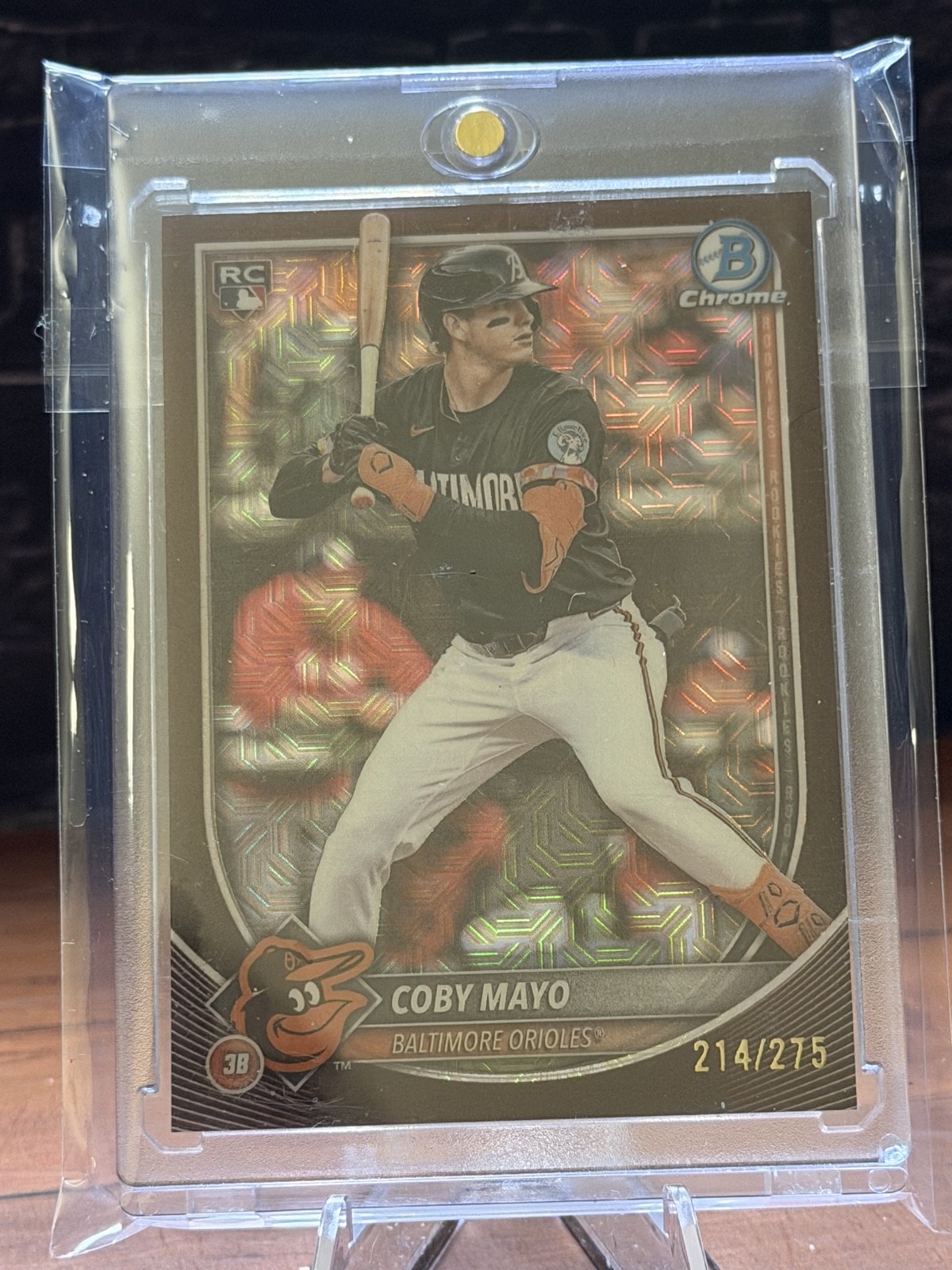 2025 Bowman - Coby Mayo #37 Chrome Burgundy Mojo Refractor /275 (RC)