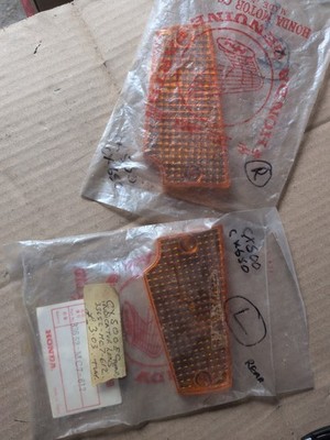 Extrem seltene Original Honda CX500 CX650 Eurosport Blinkergläser hinten. NOS