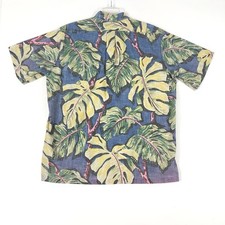 Vintage Reyn Spooner Hawaiian Shirt Men XL Tropical Palm Reverse Print Pullover