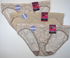 Maidenform Womens Barely There Invisible Look Bikini Panty 2XL/9 Tan 3 Pk DMBTBK