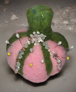 Vintage Needle Felted Pin Cushion (Made By My Grandmother) Very Unique OOAK