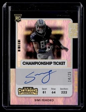 2021 Panini Contenders Championship Variation Auto Simi Fehoko 14/25 #141