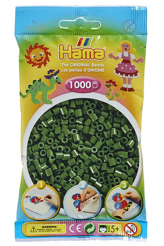 HAMA 207-102 Midi Bolsita 1000 perlas verde bosque