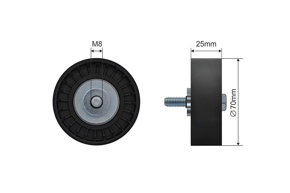 DEFLECTION PULLEYGUIDE PULLEY VBELT RNK-FR-047 FOR FORD MONDEO/Turnier/IV 1.5L - Image 5