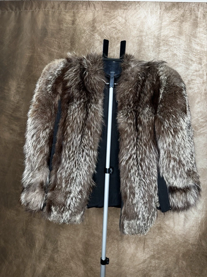 Винтажный реальный мех короткая куртка 1960-х мод качели пальто  - Изображение 2 из 4