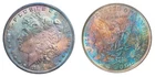 1881-P PCGS MS65 MORGAN $ PRETTY COLORFUL TONED RAINBOW (VIDEO) **