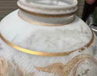 Antique Electrified Embossed Brass Hurricane Lamp — photo 4