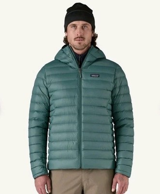 Patagonia Down Sweater Hoody Jacket Mens M Wetland Blue Goose