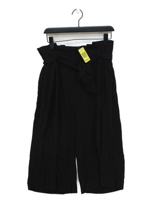 Reiss Damen Hose M schwarz 100% Viskose weites Bein cropped