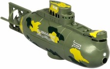 Mini RC Submarine Toy, Remote Controlled Submersible Model, 6 Channel Simulated