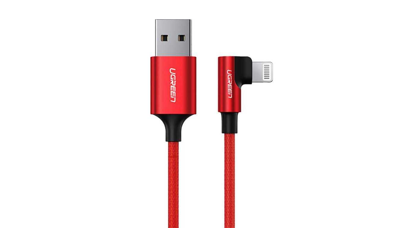 Кабель Ugreen US299 60555 ktowy Lightning USB-A MFi 24A 1 м - czerwony 6290₽