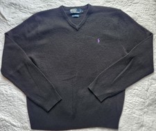Polo by Ralph Lauren 100 Lambs Wool Black Mens Sweater Size L