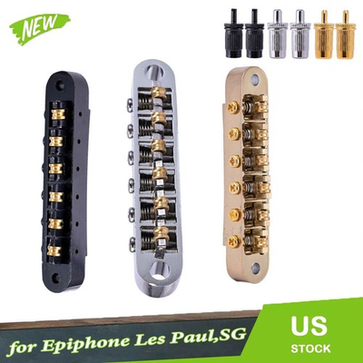 #ad #ad Tune O Matic Style Guitar Bridge Roller Saddles for LP SG Electric Guitar Chrome $19.99