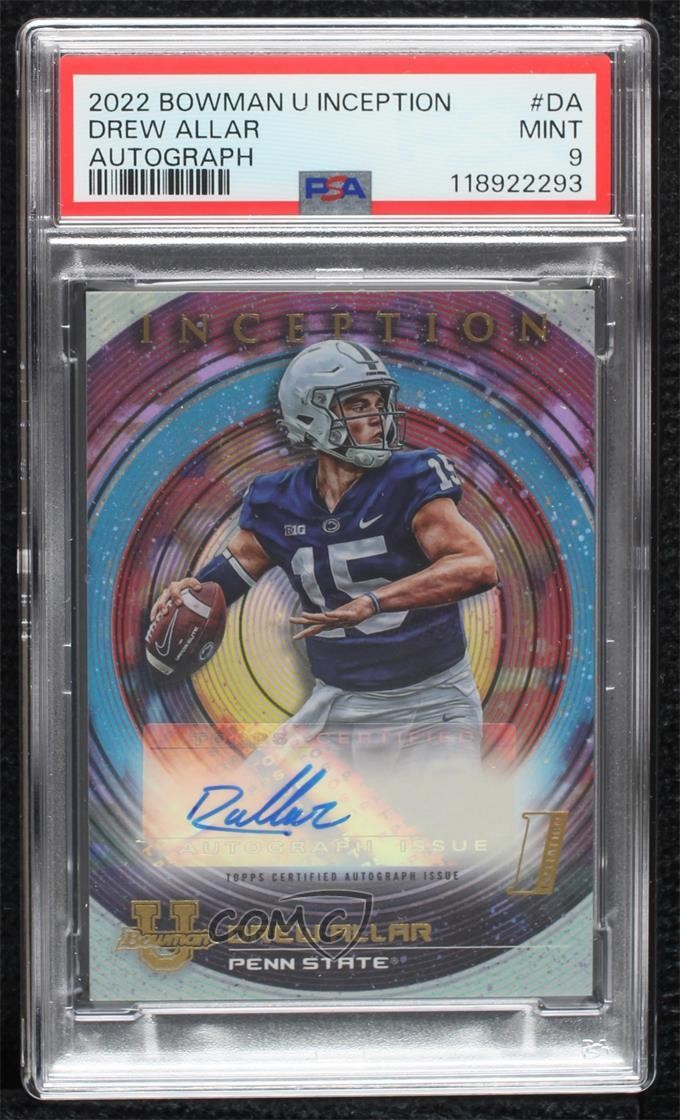 2022-23 Bowman Inception University Drew Allar #BIA-DA PSA 9 MINT Auto 0j3l