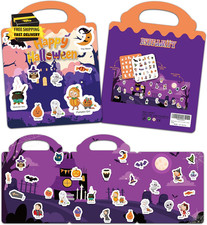 Halloween Party Favors, Halloween Sticker Book for Kids,Waterproof Stickers Ha