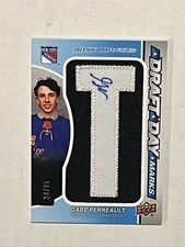 2025-26 SP Game Used Draft Day Marks #DDM-GP Gabe Perreault 24/35 Letter “T”