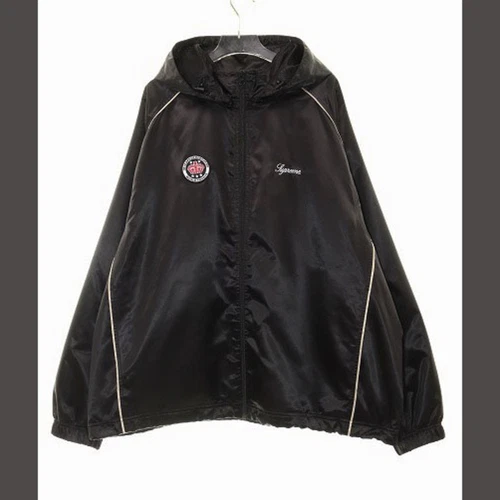 VESTE DE SURVÊTEMENT À CAPUCHE SATIN NOIR L A Supreme 24SS 318AE97C675B81DACA0325859D