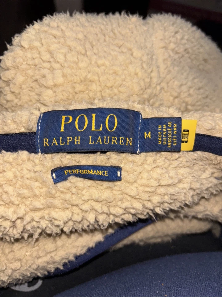 Chaqueta polar Polo Ralph Lauren Big Pony vintage con capucha cremallera completa - caqui - mediana Foto 3 de 3