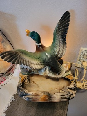 Vintage Rare Lane & Co. Van Nuys California 1959 Mallard Tv Lamp with Planter 