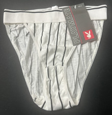 VINTAGE STRIPED COTTON THONG BIKINI PANTIES SZ 6 NWT