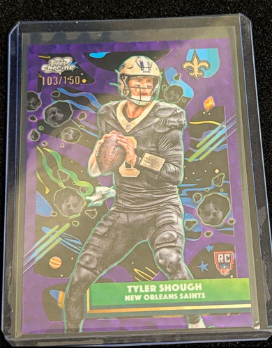 Topps 2025 Cosmic Chrome Rookies Tyler Shough RC #171 Purple Nebula /150