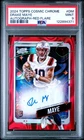 2024 TOPPS COSMIC CHROME AUTO RED FLARE #DM DRAKE MAYE ROOKIE RC 3/5 PSA 9