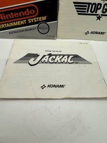 Nintendo NES Instruction Manual Jackal, Super Mario Bros/Duck Hunt, Top Gun Lot