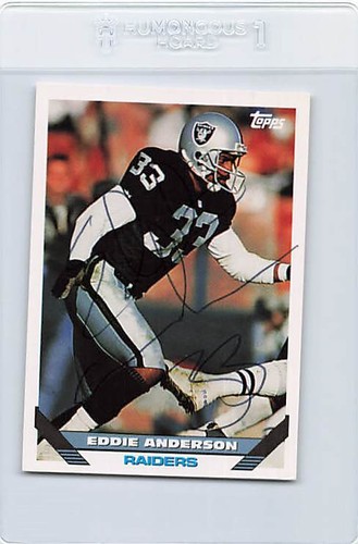 1993 Topps #397 Eddie Anderson Raiders signiertes Autogramm *K7441